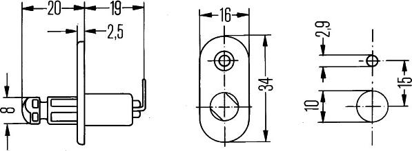 HELLA 6ZF 004 365-041 — Przełącznik, światło drzwiowe