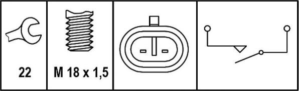 HELLA 6ZF 008 621-301 - Włącznik świateł
