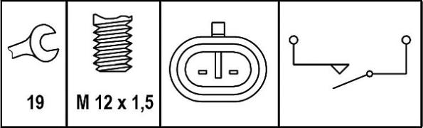 HELLA 6ZF 008 621-261 - Włącznik świateł