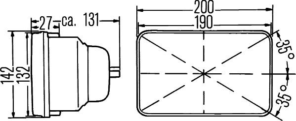 HELLA 1AE 003 427-011 — Zestaw, reflektor