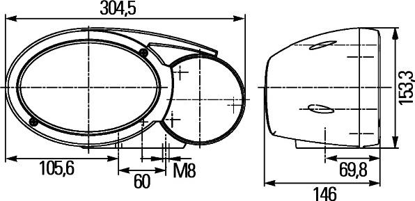 HELLA 1EB 996 167-041 - Reflektor