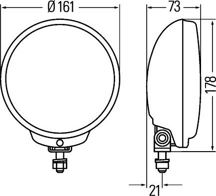 HELLA 1F6 010 952-001 - Reflektor świateł uniwersalny