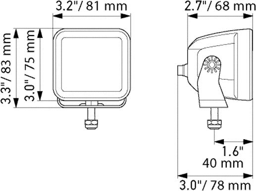 HELLA 1FA 358 176-851 - Lampa robocza