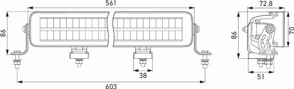 HELLA 1FJ 358 236-041 - Lampa robocza