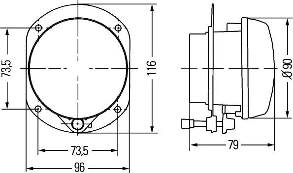 HELLA 1N0 008 582-001 - ŚWIATŁO PRZECIWMGŁOWE