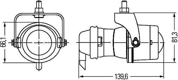 HELLA 1NL 008 090-031 — Reflektor przeciwmgłowy