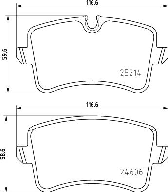 Textar 2521413 - KLOCKI HAM. AUDI T. A6-A7 1.8-4.0 11-
