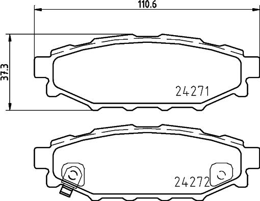 Brembo P 78 020 - Klocek hamulcowy kpl.