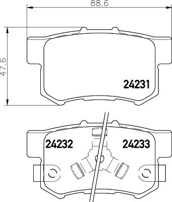 Textar 2423101 - KLOCKI HAM. HONDA T. CRV 02-