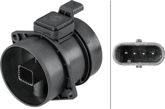 HELLA 8ET 358 095-311 — Przepływomierz masowy powietrza
