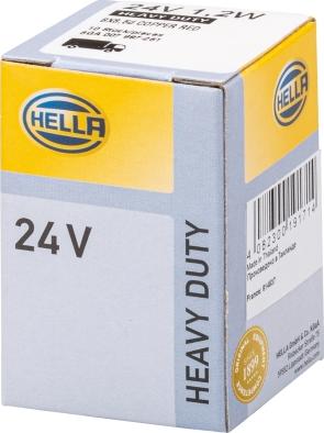 HELLA 8GA 007 997-261 — Żarówka, oświetlenie tablicy przyrządów