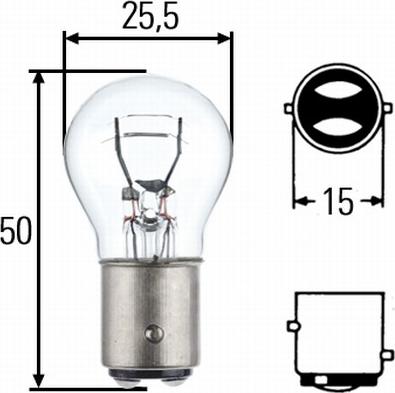 HELLA 8GD002078-173 - ZAROWKA POMOCN.12V P21-5W HELLA-BLIX2
