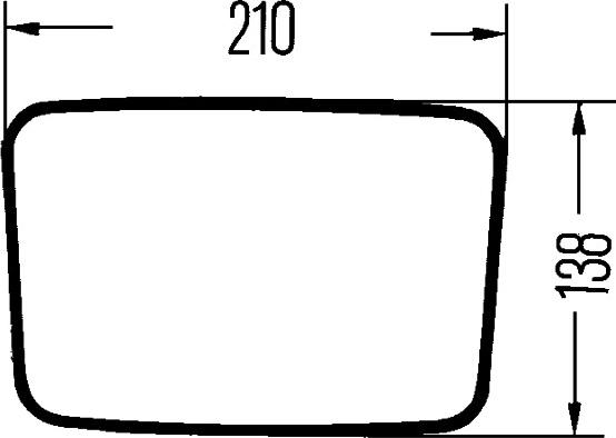 HELLA 8SB 003 609-061 — Lusterko zewnętrzne