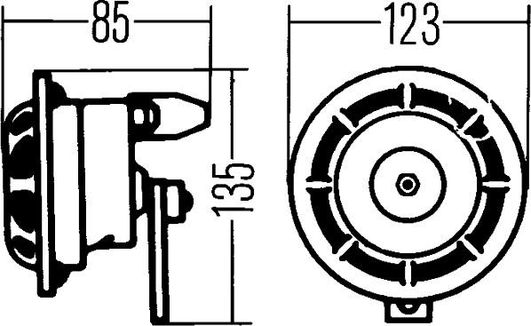 HELLA 3AG 003 399-801 — Klakson