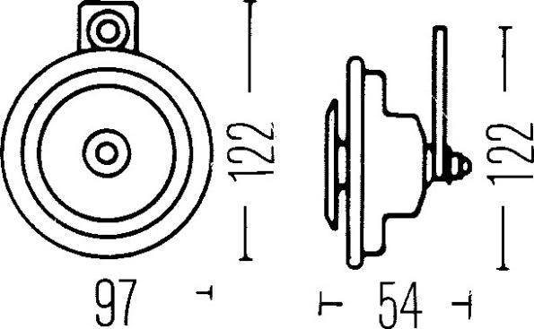 HELLA 3AL 002 952-811 — Klakson