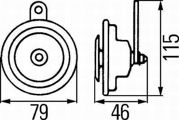 HELLA 3AL 007 425-791 — Klakson