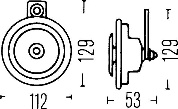 HELLA 3BA 002 768-082 — Klakson