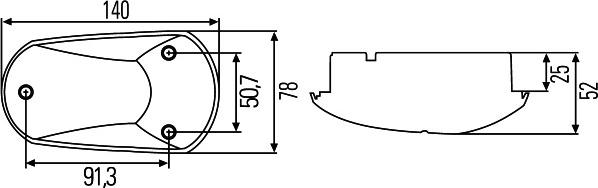 HELLA 2BM 008 355-001 - Lampa kierunkowskazu
