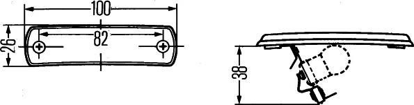 HELLA 2PF 001 647-031 - Lampa pozycyjna