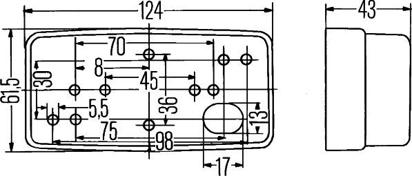 HELLA 2PS 004 361-001 - Światło obrysowe