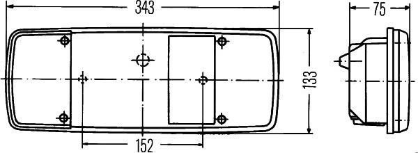 HELLA 9EL 122 689-051 — Szkło lampy, lampa tylna zespolona