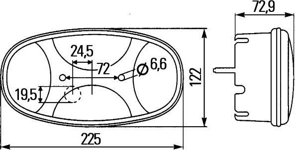 HELLA 2VA 343 640-071 - Lampa tył