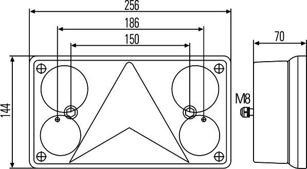 HELLA 2VP 340 400-151 - Lampa tył