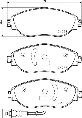 Brembo P 85 131 - Klocek hamulcowy kpl.