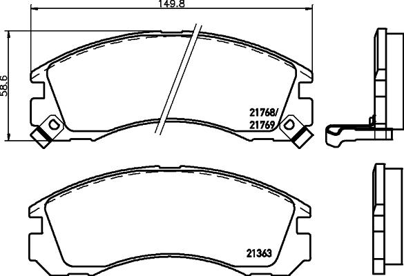 Textar 2136301 - KLOCKI HAM. MITSUBISHI P. GALANT 97--OUTLANDER 03--PAJERO 94-