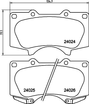 Blue Print ADT342142 - Klocek hamulcowy kpl.