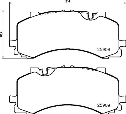 Brembo P 85 170 - Klocek hamulcowy kpl.