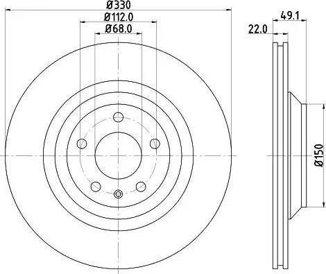 Maxgear 19-1959 - TARCZA HAM. VW T. A6 2.0-4.2