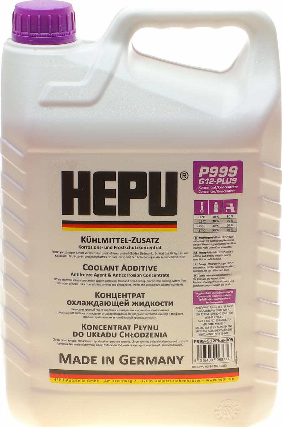 Hepu P999-G12PLUS-005 — Płyny do chłodnic