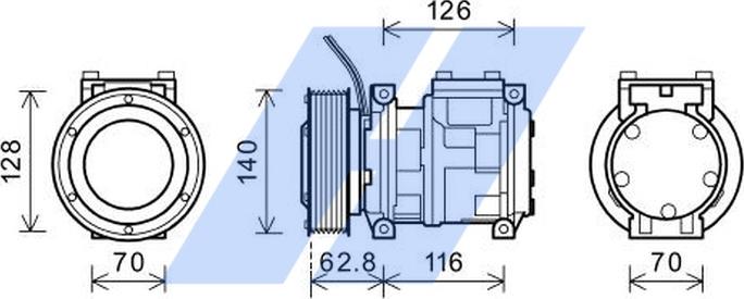 HIGHWAY AUTOMOTIVE 45119015 — Kompresor, klimatyzacja