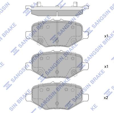 Hi-Q SP4307 — Zestaw klocków hamulcowych, hamulce tarczowe