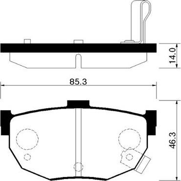 Hart 226 054 - KLOCKI HAMULCOWE TYŁ