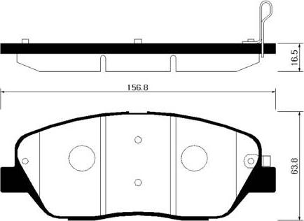 QUARO QP4128 - KLOCKI HAM. HYUNDAI P. SANTA FE 05-