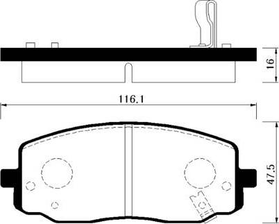 Blue Print ADG04264 - KLOCKI HAMULCOWE PRZÓD