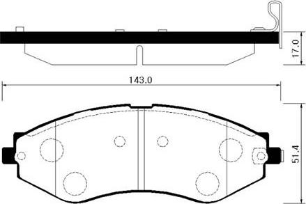 Delphi LP1304 - Klocek hamulcowy kpl.