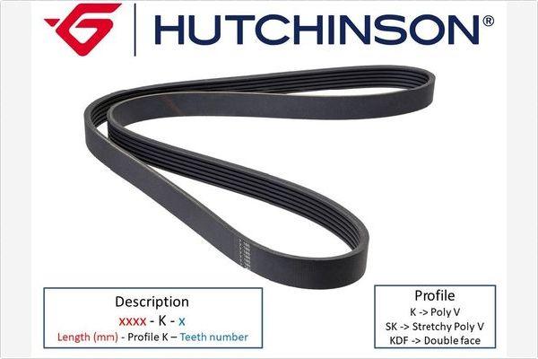 Hutchinson 1030 K 6 — Pasek klinowy wielorowkowy