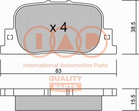 QUARO QP0018 - KLOCKI HAM. TOYOTA T. PRIUS 1.5 03-09