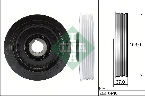 INA 544 0058 10 — Koło pasowe, wał korbowy