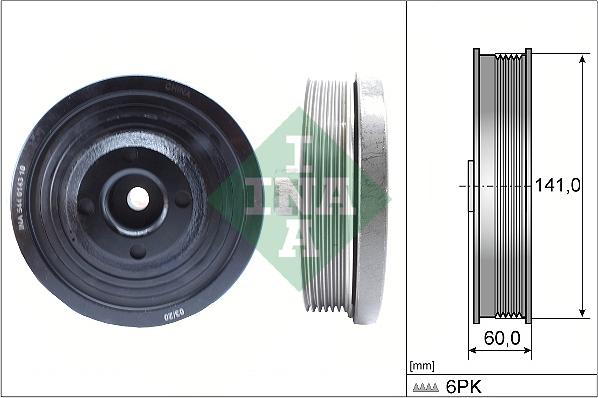 INA 544 0143 10 — Koło pasowe, wał korbowy