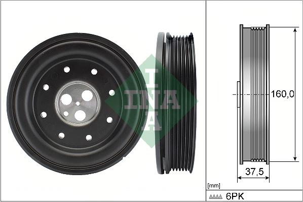INA 544 0134 10 — Koło pasowe, wał korbowy