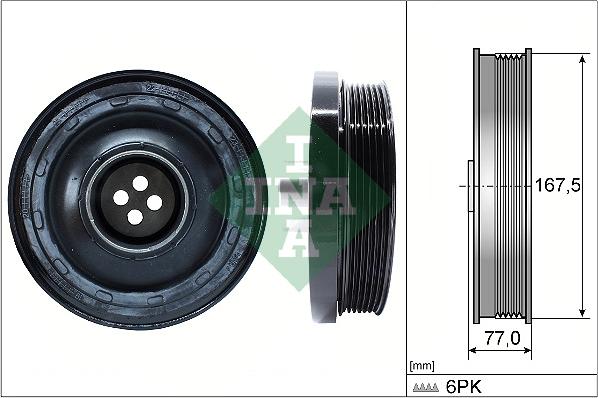 INA 544 0137 10 — Koło pasowe, wał korbowy