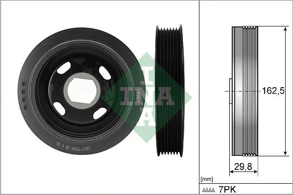 INA 544 0179 10 - KOŁO PASOWE WAŁU KORBOWEGO RENAULT 1.6DCI