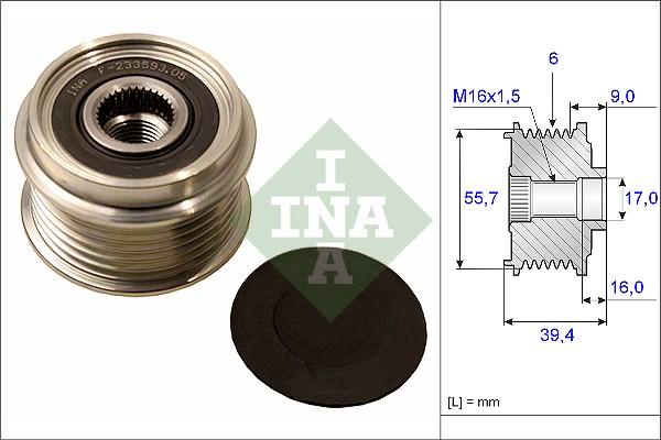 INA 535 0060 10 — Koło pasowe, alternator