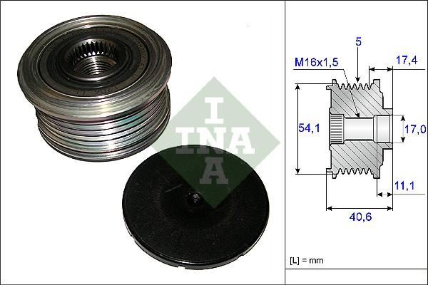 INA 535 0089 10 — Koło pasowe, alternator