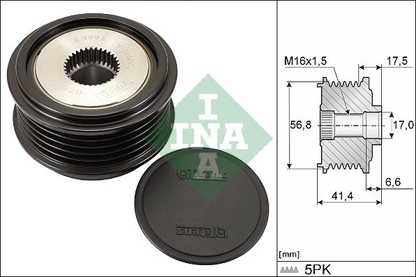 INA 535 0071 30 — Koło pasowe, alternator