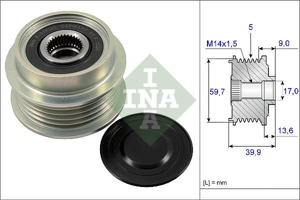 INA 535 0199 10 — Koło pasowe, alternator